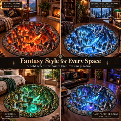 🐲 Legendary Dragon 3D Illusion Rug — Bring an Epic Realm Home