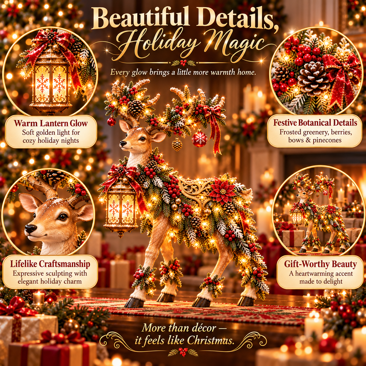 ✨ Enchanted Christmas Lantern Figurines — Bring Warmth, Wonder & Holiday Magic Home 🎄