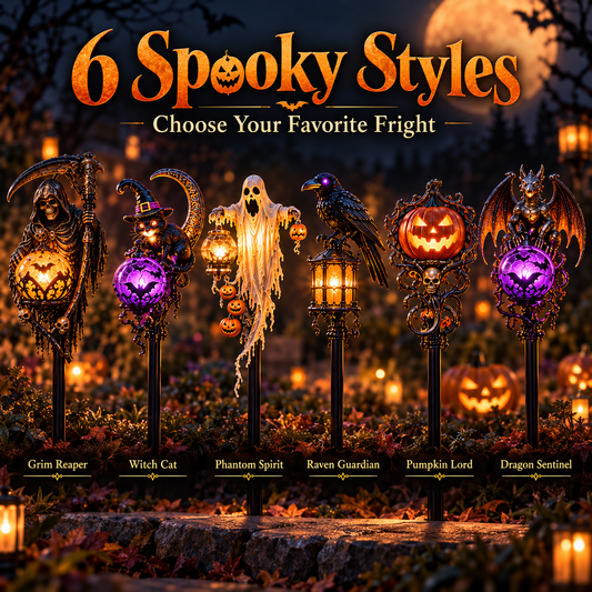 🎃 Haunted Pathway Guardians™ – Solar Halloween Garden Stake Light Collection