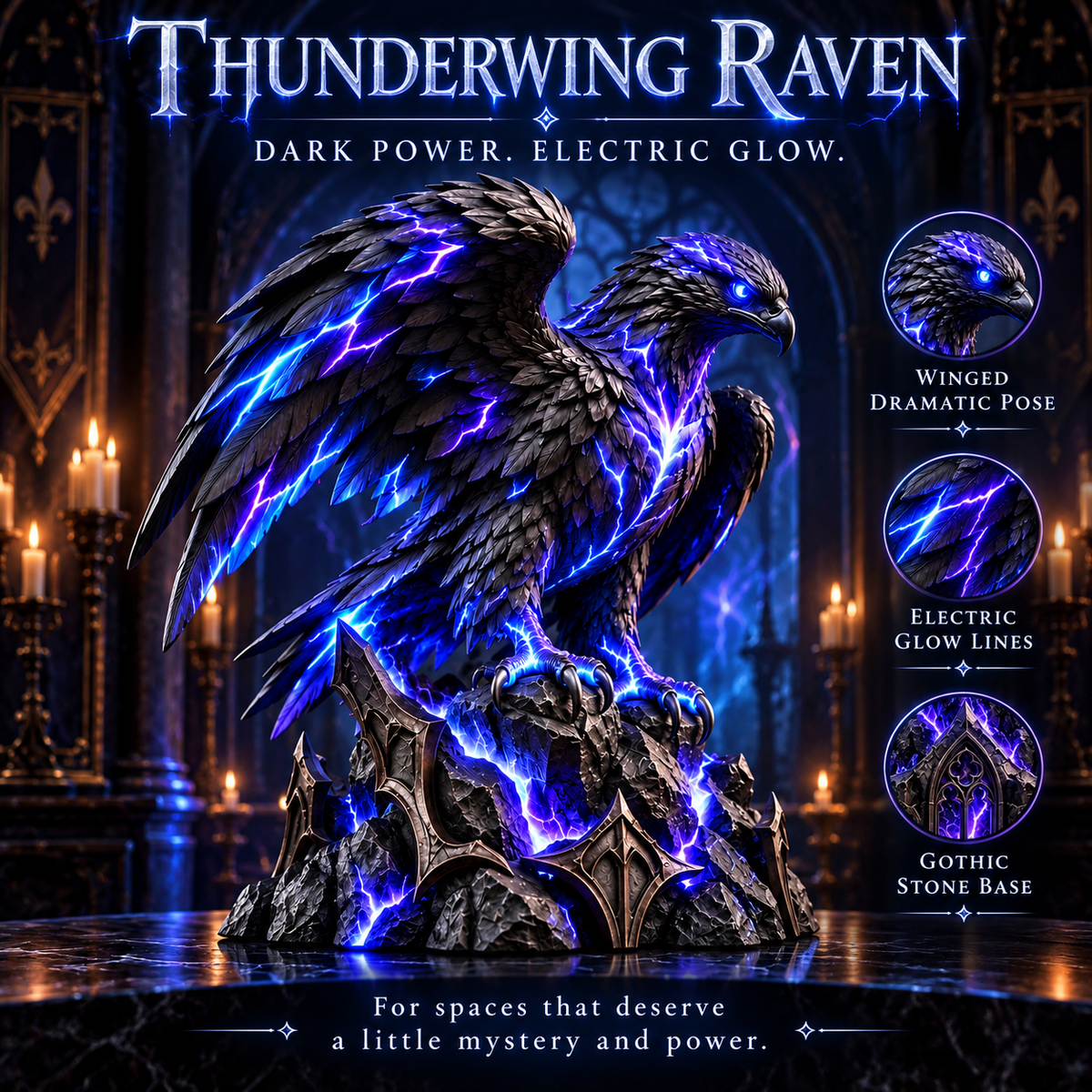 ⚡Arcane Guardians Lighted Fantasy Statues — Bring Legendary Power Home 🔥