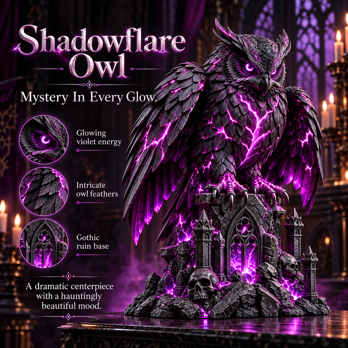 ⚡Arcane Guardians Lighted Fantasy Statues — Bring Legendary Power Home 🔥