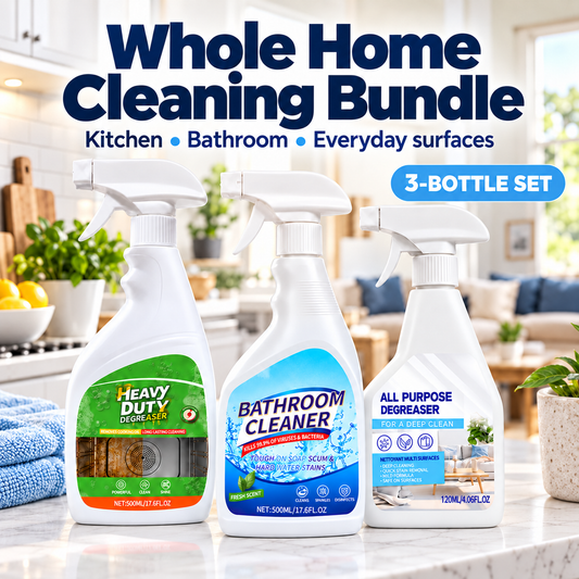 🧽 Whole Home Cleaning Bundle – 3-Bottle Set for Kitchen, Bathroom & More ✨