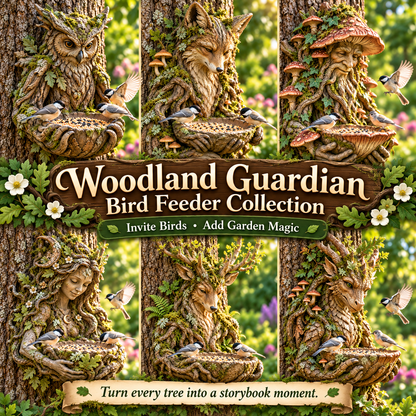 🌿 Woodland Guardian Bird Feeder Collection — Bring Storybook Magic to Your Garden 🐦