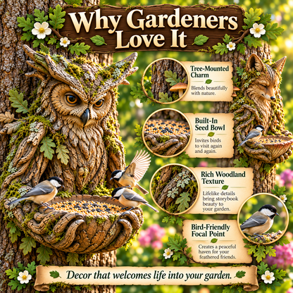 🌿 Woodland Guardian Bird Feeder Collection — Bring Storybook Magic to Your Garden 🐦