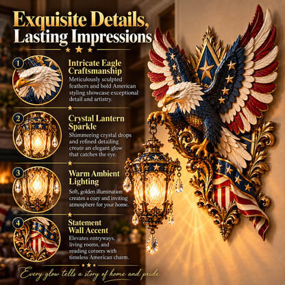 🦅 Freedom Eagle Lantern Wall Decor — Let American Pride Shine at Home ❤️