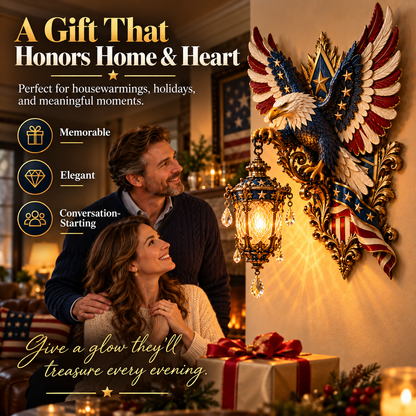 🦅 Freedom Eagle Lantern Wall Decor — Let American Pride Shine at Home ❤️