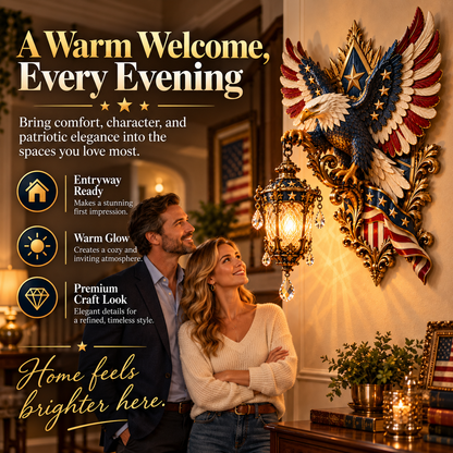 🦅 Freedom Eagle Lantern Wall Decor — Let American Pride Shine at Home ❤️