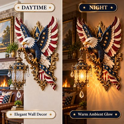 🦅 Freedom Eagle Lantern Wall Decor — Let American Pride Shine at Home ❤️