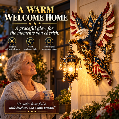🦅 Freedom Eagle Lantern Wall Decor — Let American Pride Shine at Home ❤️