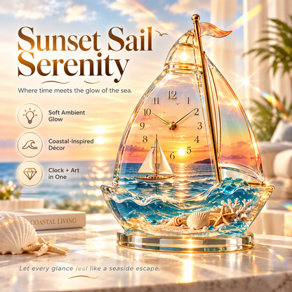 🌊 Coastal Glow Crystal Clock Collection — Bring the Beauty of the Sea Home ✨