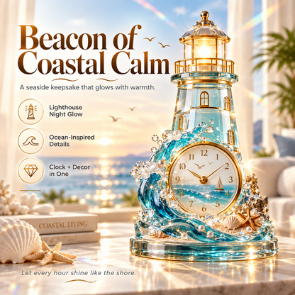 🌊 Coastal Glow Crystal Clock Collection — Bring the Beauty of the Sea Home ✨