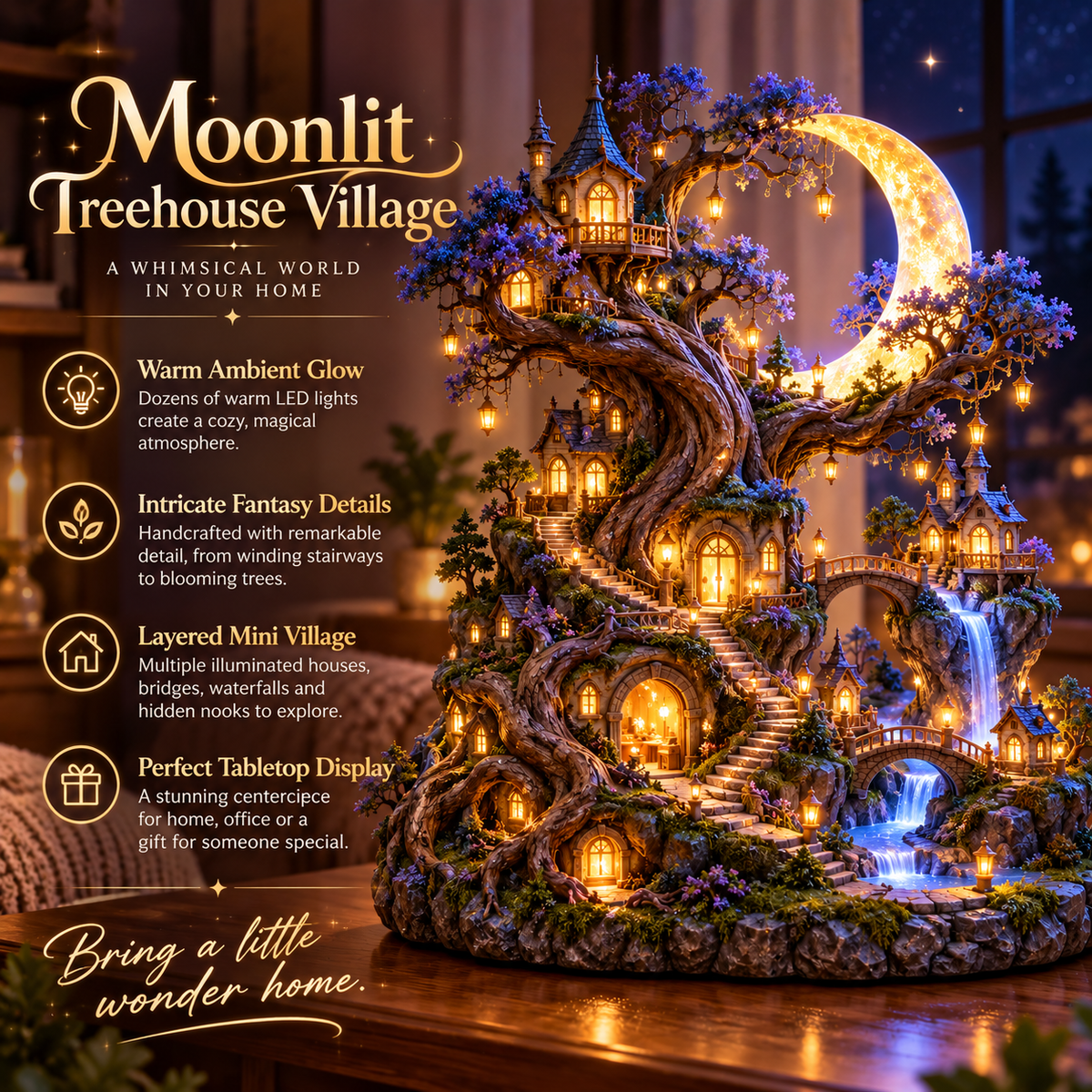 ✨ Enchanted Moon Treehouse Village — A Tiny World Full of Wonder 🌙