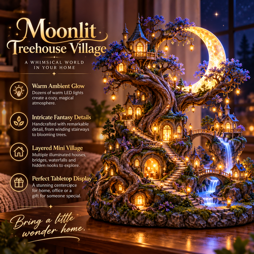 ✨ Enchanted Moon Treehouse Village — A Tiny World Full of Wonder 🌙