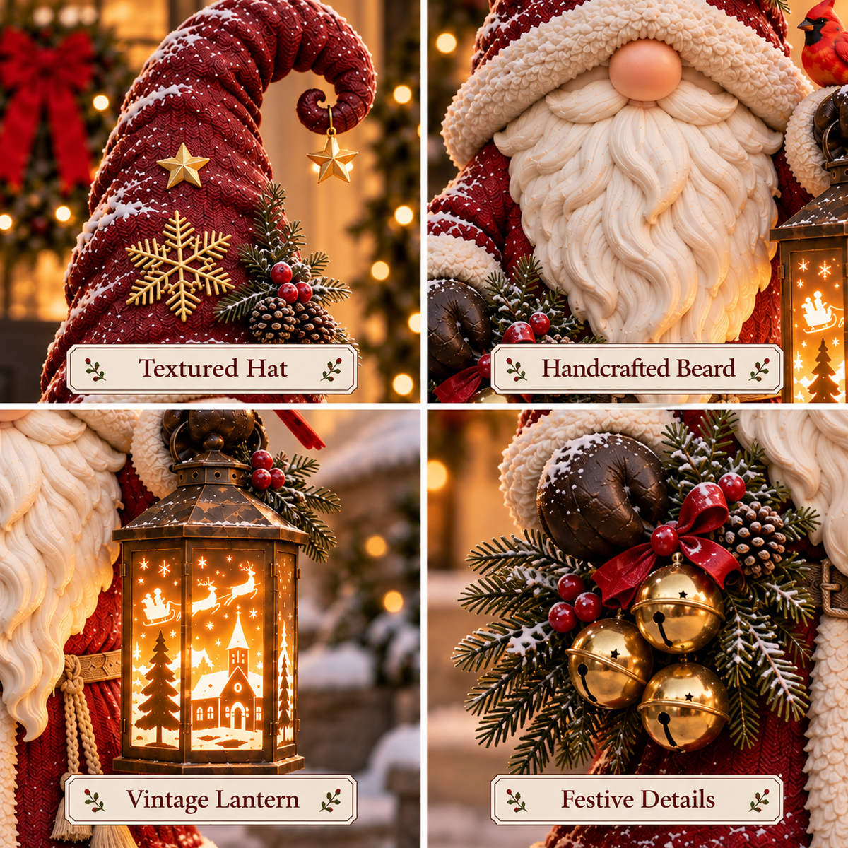 🎄✨ Christmas Gnome Lantern™ – Illuminated Winter Village Projection Decor