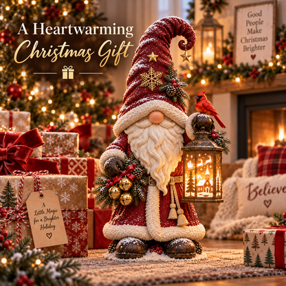 🎄✨ Christmas Gnome Lantern™ – Illuminated Winter Village Projection Decor
