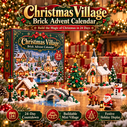 🎄 Christmas Village Brick Advent Calendar — 24 Days of Buildable Holiday Surprises ✨