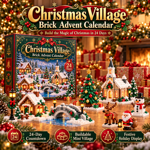 🎄 Christmas Village Brick Advent Calendar — 24 Days of Buildable Holiday Surprises ✨