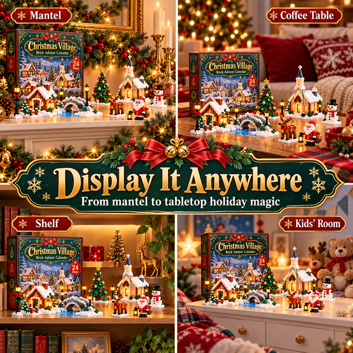 🎄 Christmas Village Brick Advent Calendar — 24 Days of Buildable Holiday Surprises ✨