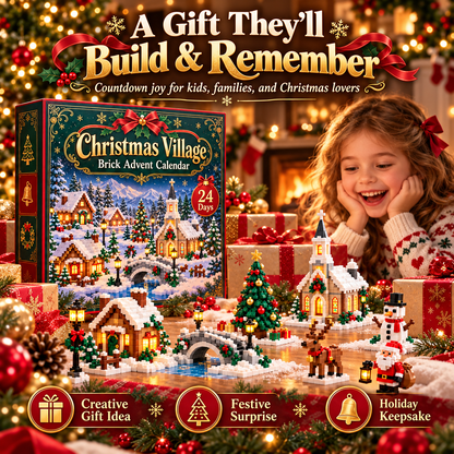🎄 Christmas Village Brick Advent Calendar — 24 Days of Buildable Holiday Surprises ✨