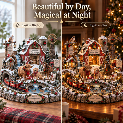 🎄🚂 Home for Christmas™ – Lighted Christmas Farm Village with Holiday Train & Animal Friends