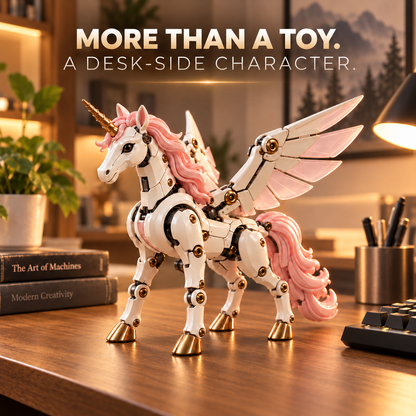 🌈🦄 2-in-1 Transforming Mechanical Unicorn Egg – Winged Fantasy Figure