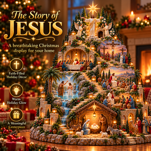 ✝️✨ The Life of Jesus™ – Lighted 3D Biblical Story Village | Six Sacred Moments, One Eternal Story