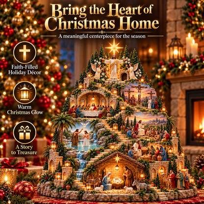 ✝️✨ The Life of Jesus™ – Lighted 3D Biblical Story Village | Six Sacred Moments, One Eternal Story