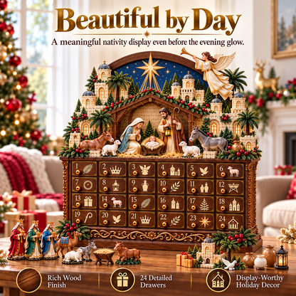 ✝️🎄 24 Days to Bethlehem™ – Lighted Nativity Advent Calendar | Build the Christmas Story, One Day at a Time