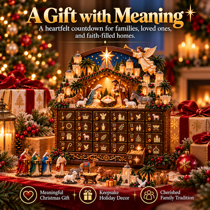 ✝️🎄 24 Days to Bethlehem™ – Lighted Nativity Advent Calendar | Build the Christmas Story, One Day at a Time