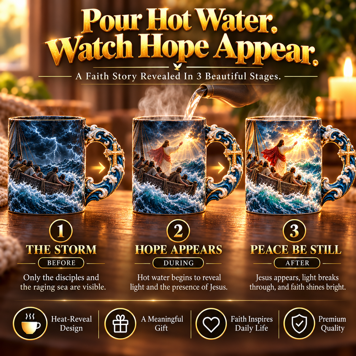 ✝️☕ From Storm to Peace™ – Heat-Reveal Jesus Mug | Watch Hope Appear with Every Hot Pour