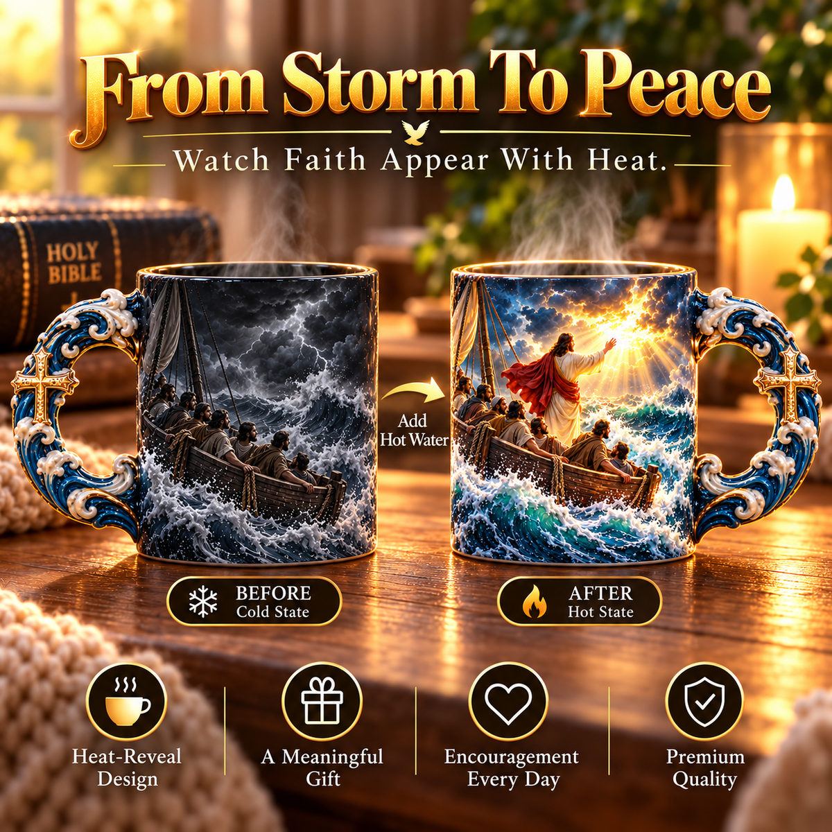 ✝️☕ From Storm to Peace™ – Heat-Reveal Jesus Mug | Watch Hope Appear with Every Hot Pour