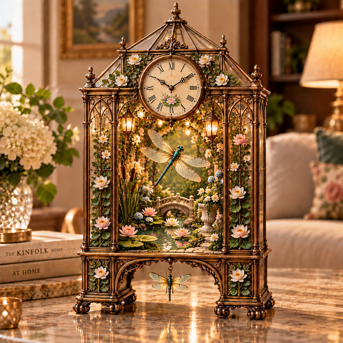 🌿 Secret Garden Timekeeper™ – Lighted Botanical Tabletop Clock Collection