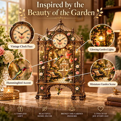 🌿 Secret Garden Timekeeper™ – Lighted Botanical Tabletop Clock Collection