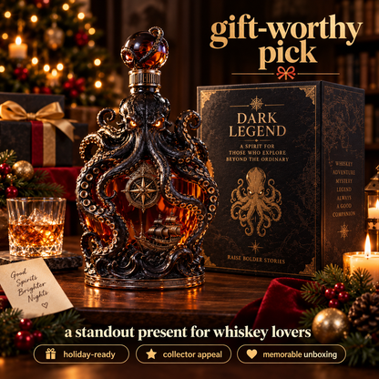 🐙 Kraken Voyage™ – Sculpted Octopus Whiskey Decanter | Gothic Nautical Bar Showpiece