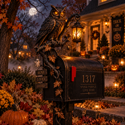 🎃 Haunted Mailbox Guardians™ – Lighted Halloween Mailbox Topper Collection