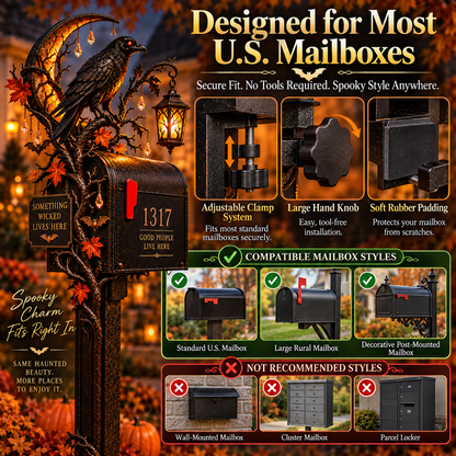 🎃 Haunted Mailbox Guardians™ – Lighted Halloween Mailbox Topper Collection