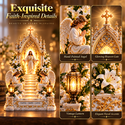 ✨ Heaven Opens™ – Step-by-Step Illuminated Jesus Stairway | Faith, Hope & Love