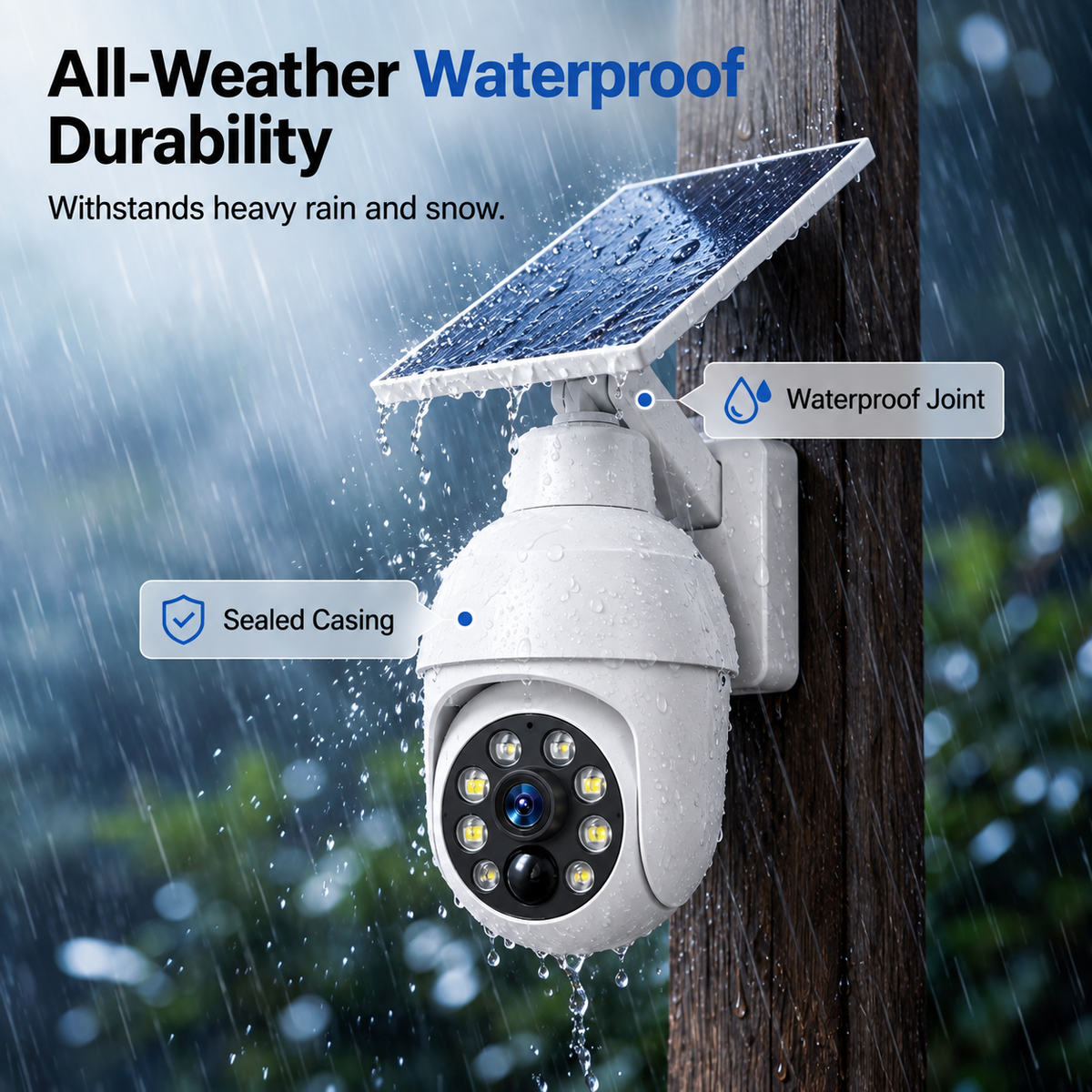⏰Final 6 Hours Sale 50% OFF🔥 - Solar-Powered Simulated Surveillance Camera Street Light