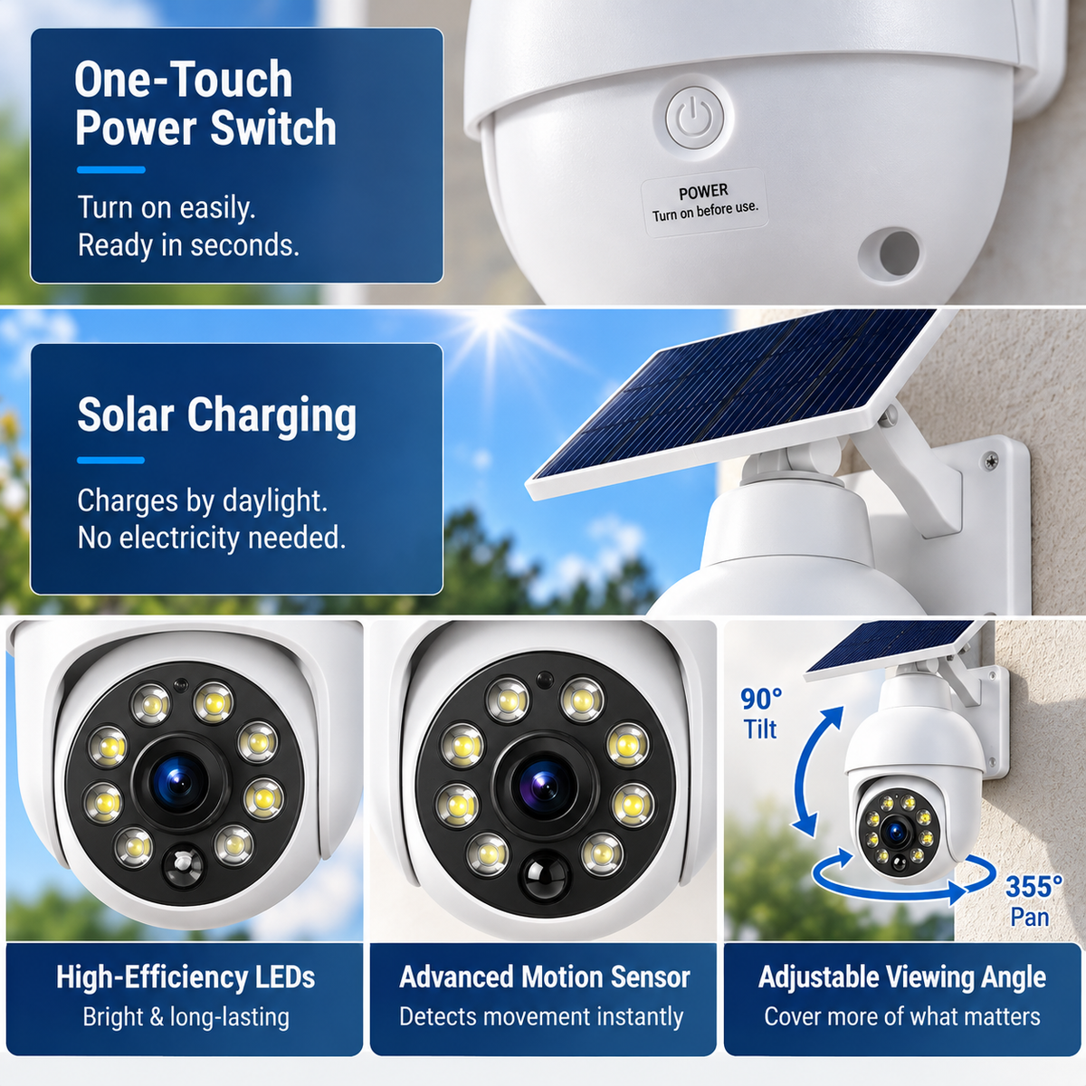 ⏰Final 6 Hours Sale 50% OFF🔥 - Solar-Powered Simulated Surveillance Camera Street Light