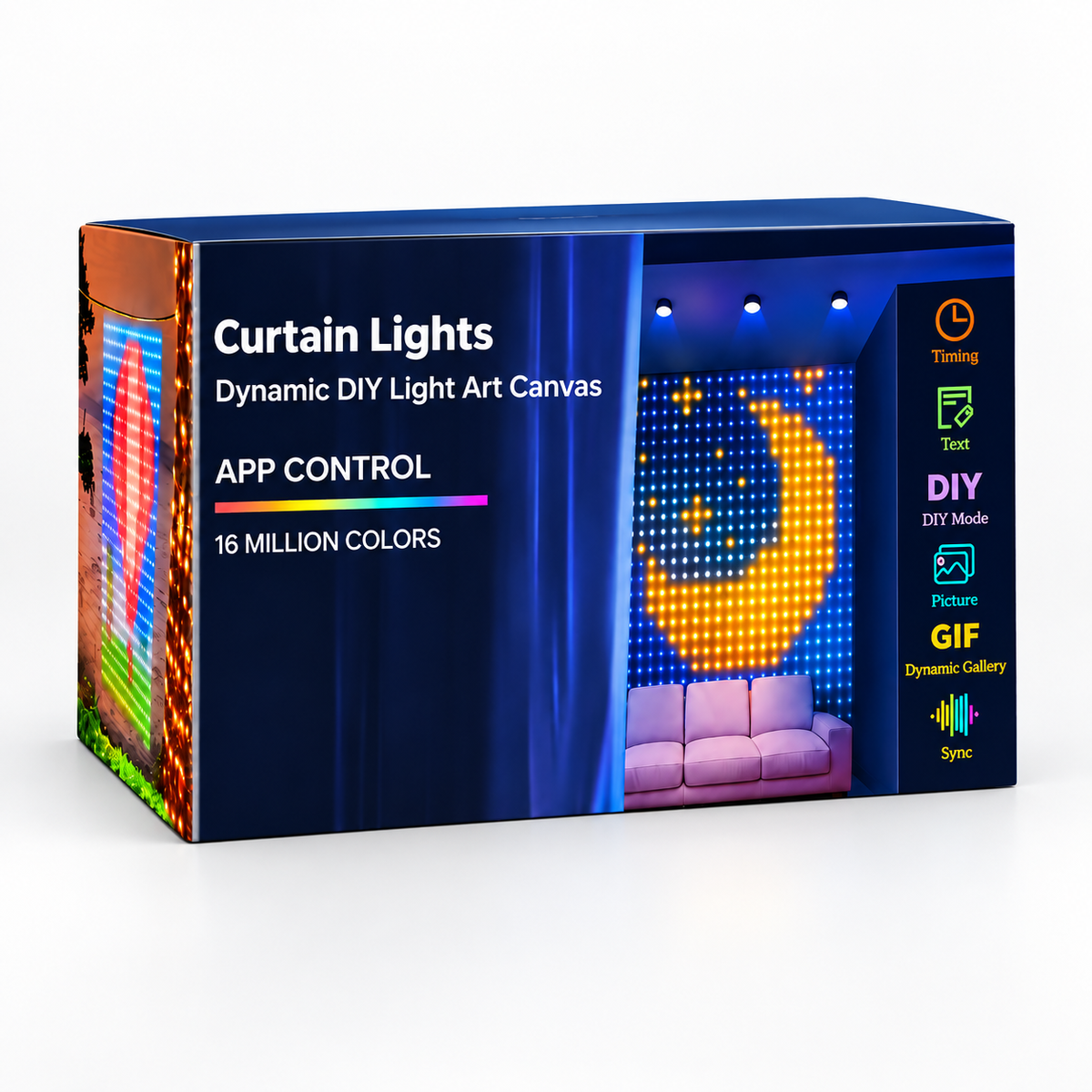 ✨ Turn Your Balcony Into A Giant LED Light Show! 🎄 Smart 400-LED Animated Mesh Screen 🎆📱