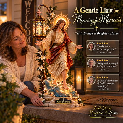 ✨ Walk by Faith™ – Jesus Walking on Water Reflection Light