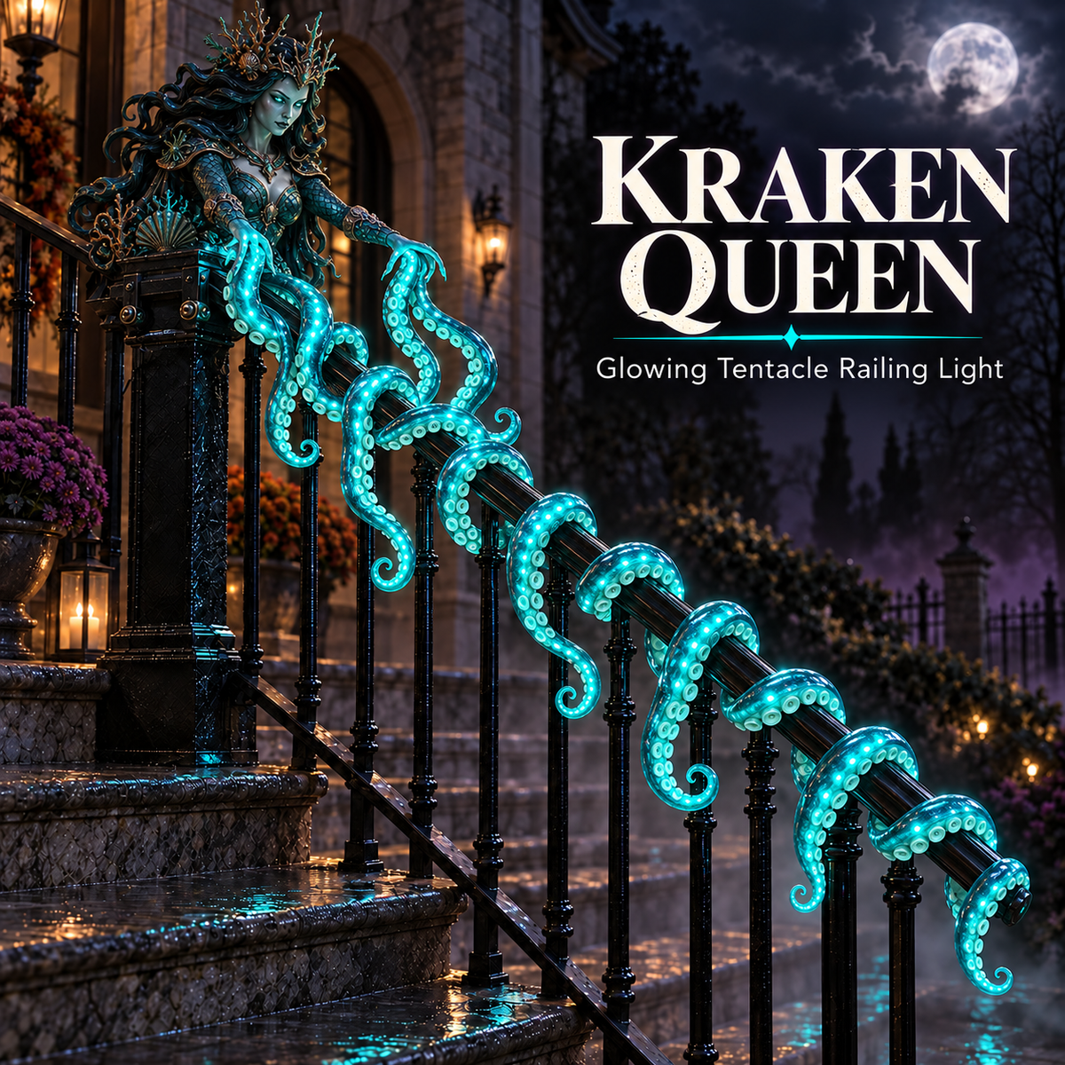 🐍 Medusa Queen Glowing Snake Railing Light