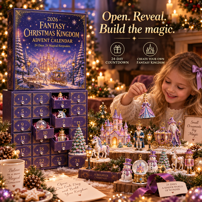 🏰 2026 Fantasy Christmas Kingdom Advent Calendar ✨ | 24-Day Magical Countdown with Fairytale Collectible Ornaments | Enchanted Holiday Gift for Kids