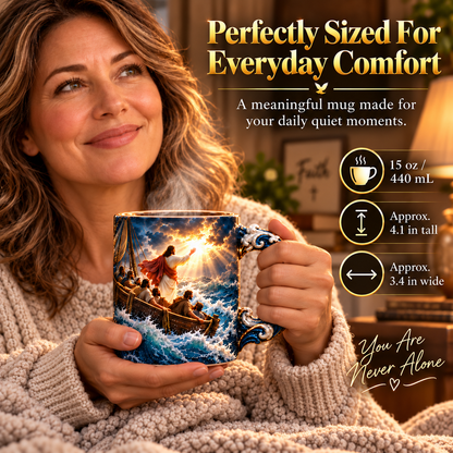 ✝️☕ From Storm to Peace™ – Heat-Reveal Jesus Mug | Watch Hope Appear with Every Hot Pour