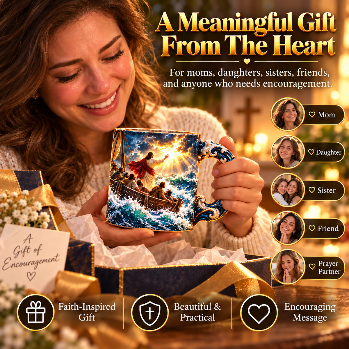 ✝️☕ From Storm to Peace™ – Heat-Reveal Jesus Mug | Watch Hope Appear with Every Hot Pour