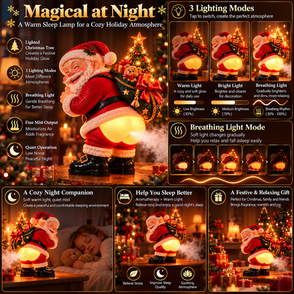 🎅💨 Cheeky Santa™ – Funny Christmas Mist Diffuser & Warm LED Night Light | 3 Lighting Modes
