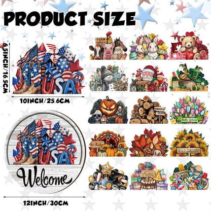 🔥 LIMITED-TIME 50% OFF — 16 Pcs Interchangeable Welcome Sign for Front Door