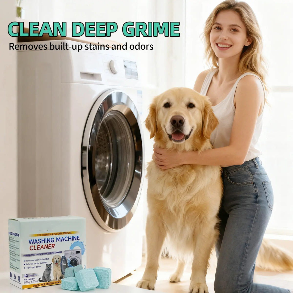 🔥🔥 Powerful Washer Deep Cleaner Tablets – Eliminate Hidden Bacteria & Bad Smells Fast