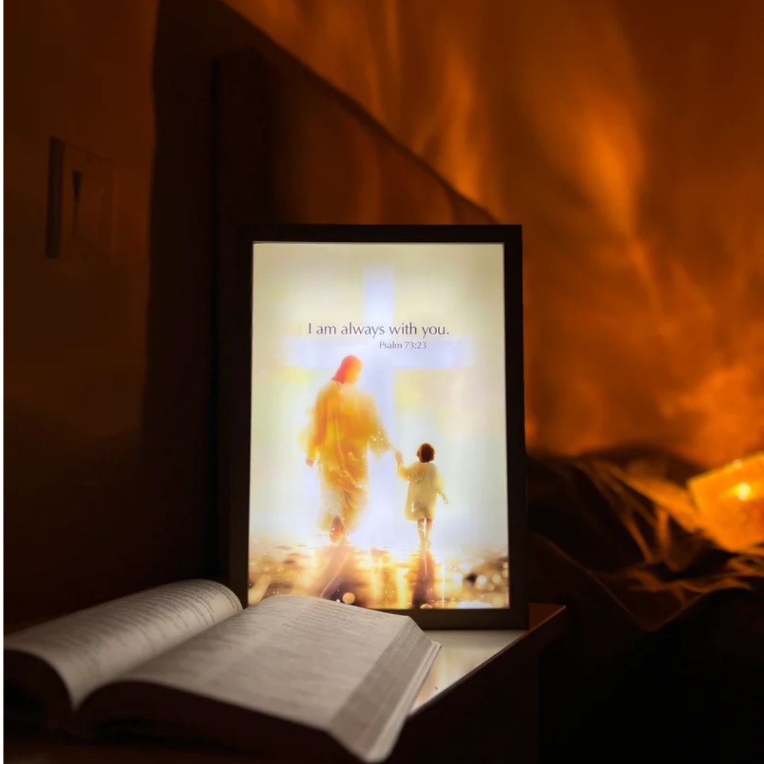 Handcrafted The Jesus Lamp 'I Am Always With You'