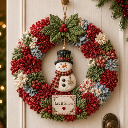 🎄 3D Fabric Poke Wreath DIY Kit — Make Your Own Stunning Christmas Wreath